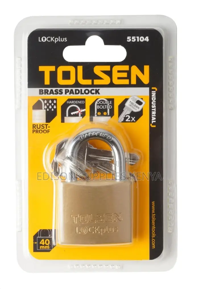 Tolsen Brass Padlock Hardened For Extra Security