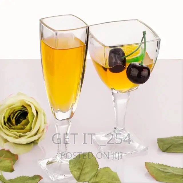 290ml Squared Wine Glasses /6pcs