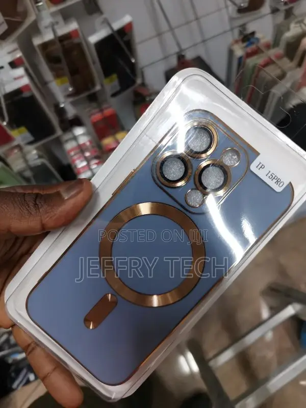 iPhone 15 Pro Magsafe Plating TPU Phone Case With Lens Film