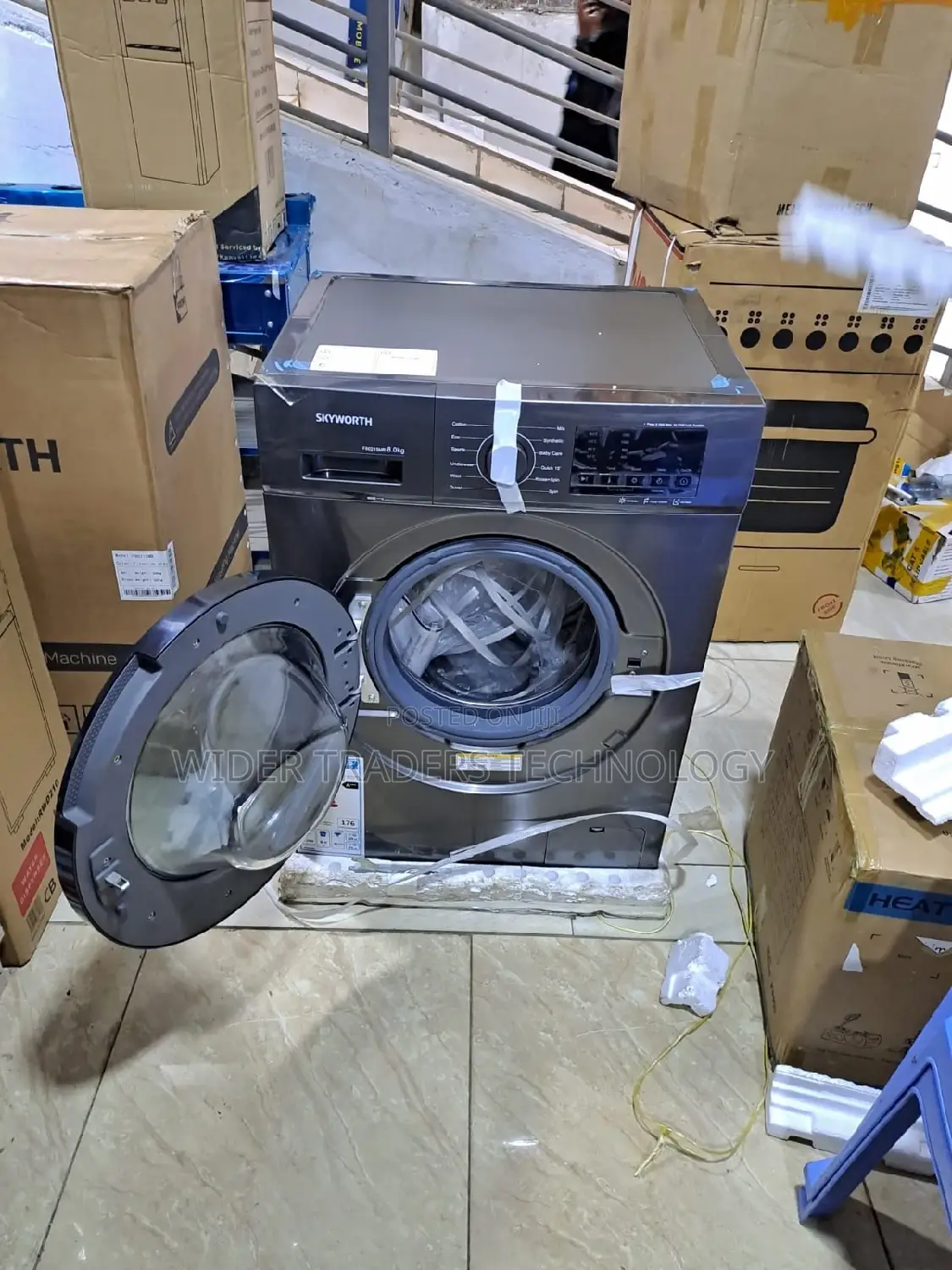 Skyworth 8kg Fully Automatic Washing Machine Silver Washer