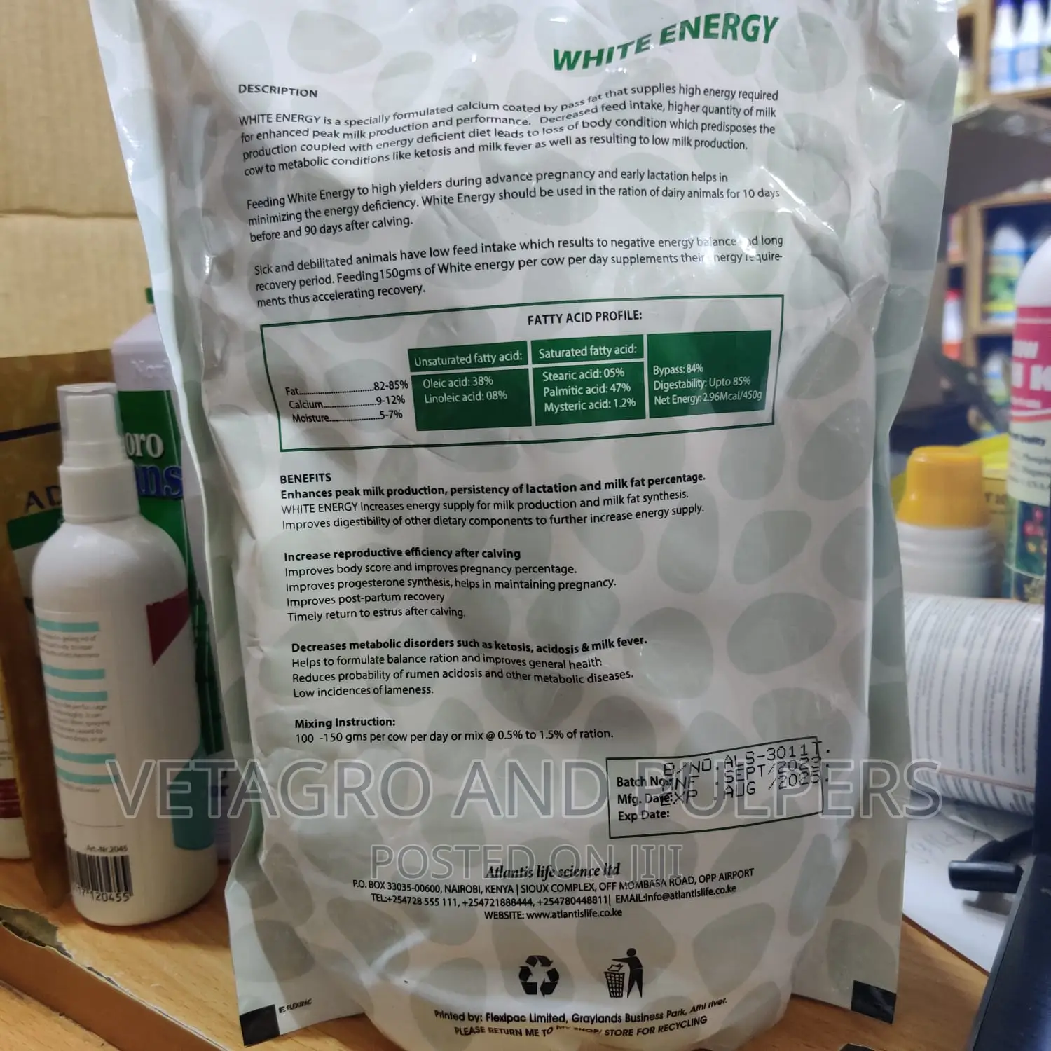 White Energy Rumen Bypass Fat