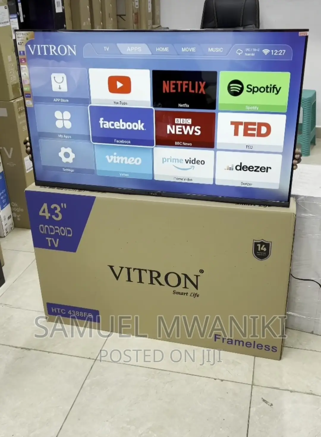 HTC Vitron 43" Smart Android Frameless TV FHD Netflixyoutube
