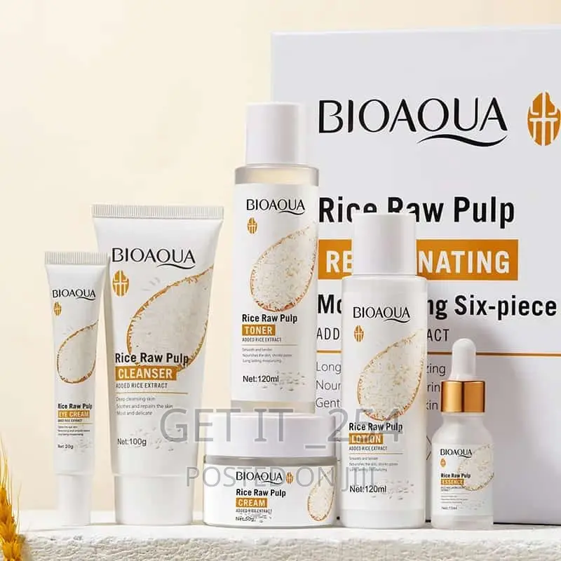 6-piece Rice Skincare Set Contains Cleanser 100gm