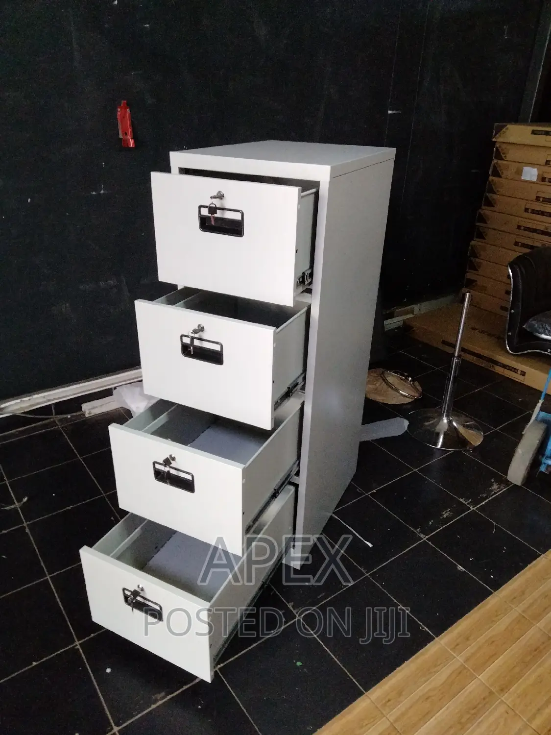 Steel Filing Cabinet.