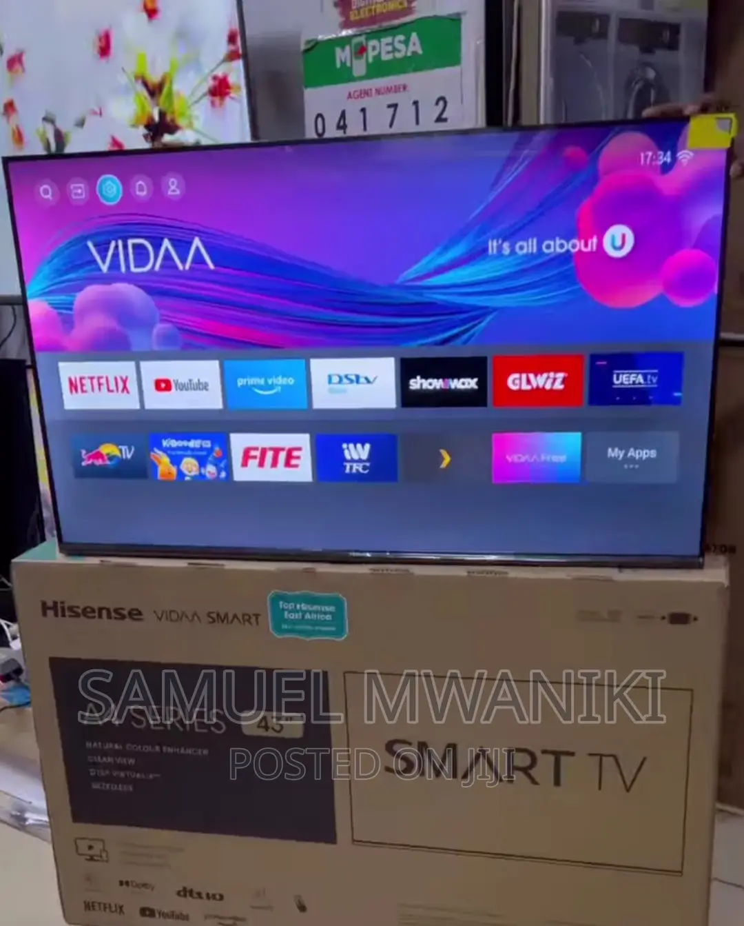 Hisense 43" Smart Uhd Vidaa Frameless Tv With Bluetooth