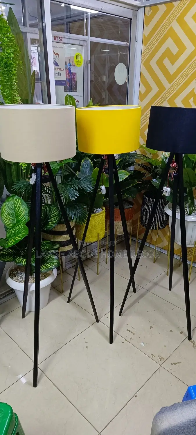 Floor Standing Tripod Lamp All Shade Colors Available