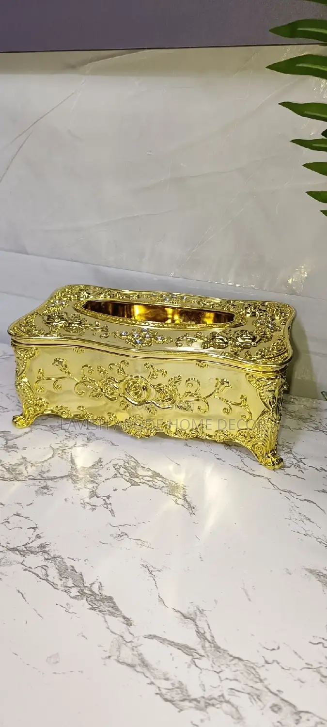 Luxury Serviette Holder/ Tissue Box Gold Color - Ideal Gift