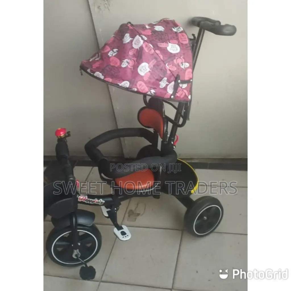 Generic Kids Push Tricycle With Canopy: