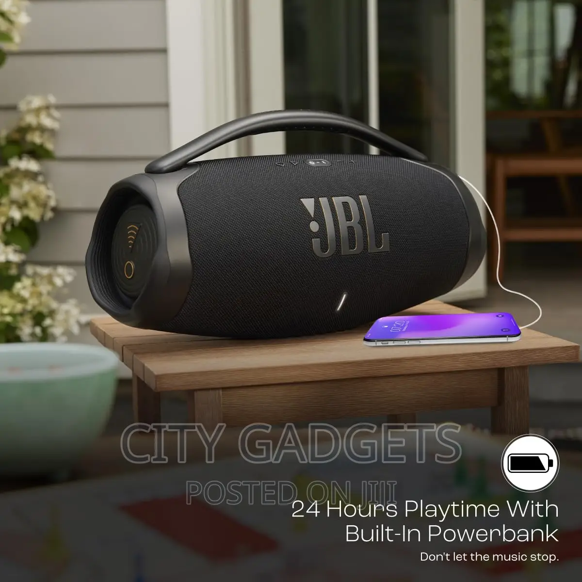 JBL Boombox 3 Wi-Fi, Wireless Portable Bluetooth Speaker