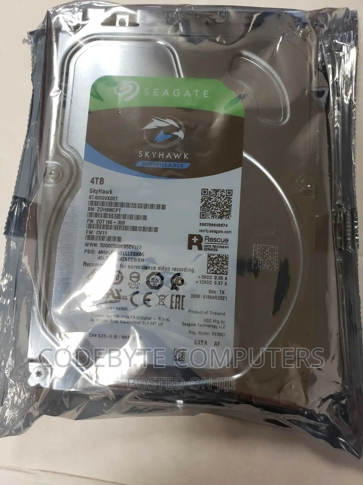 Seagate 4TB Skyhawk SATA III 3.5" Internal HDD