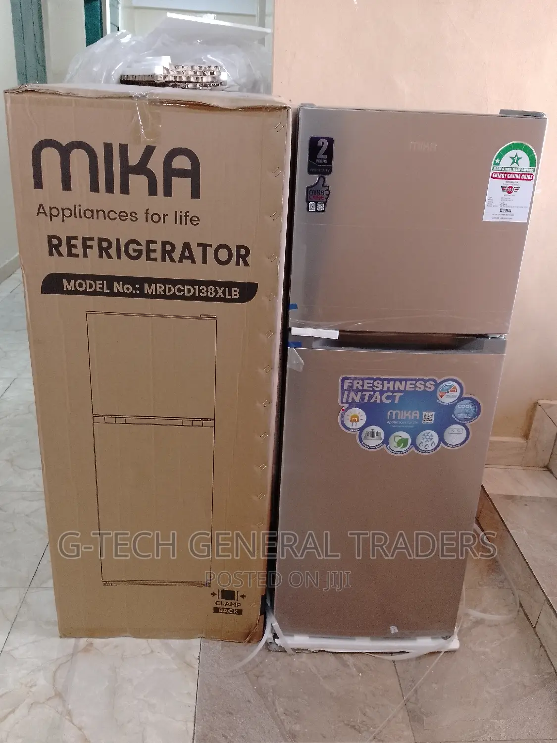 Refrigerator!Mika Double Door Energy Saver 138l Fridge