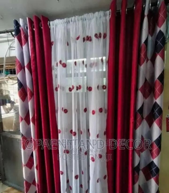 Red Patterned Curtain Rods Red Patterned Curtain Rod
