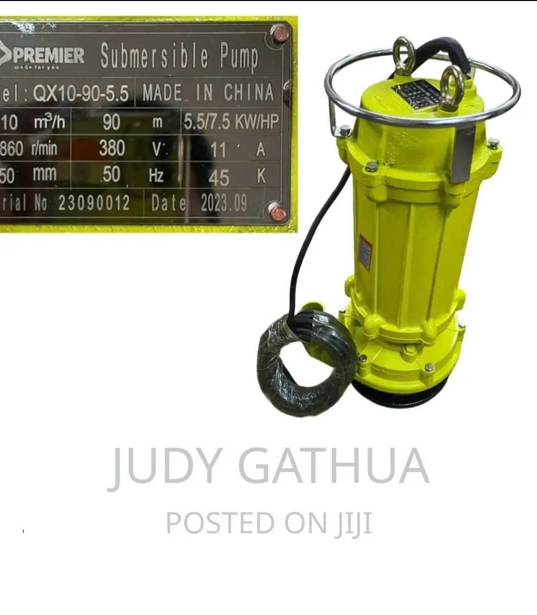 Submersible for Boer Hole Diggers Out Let 2"