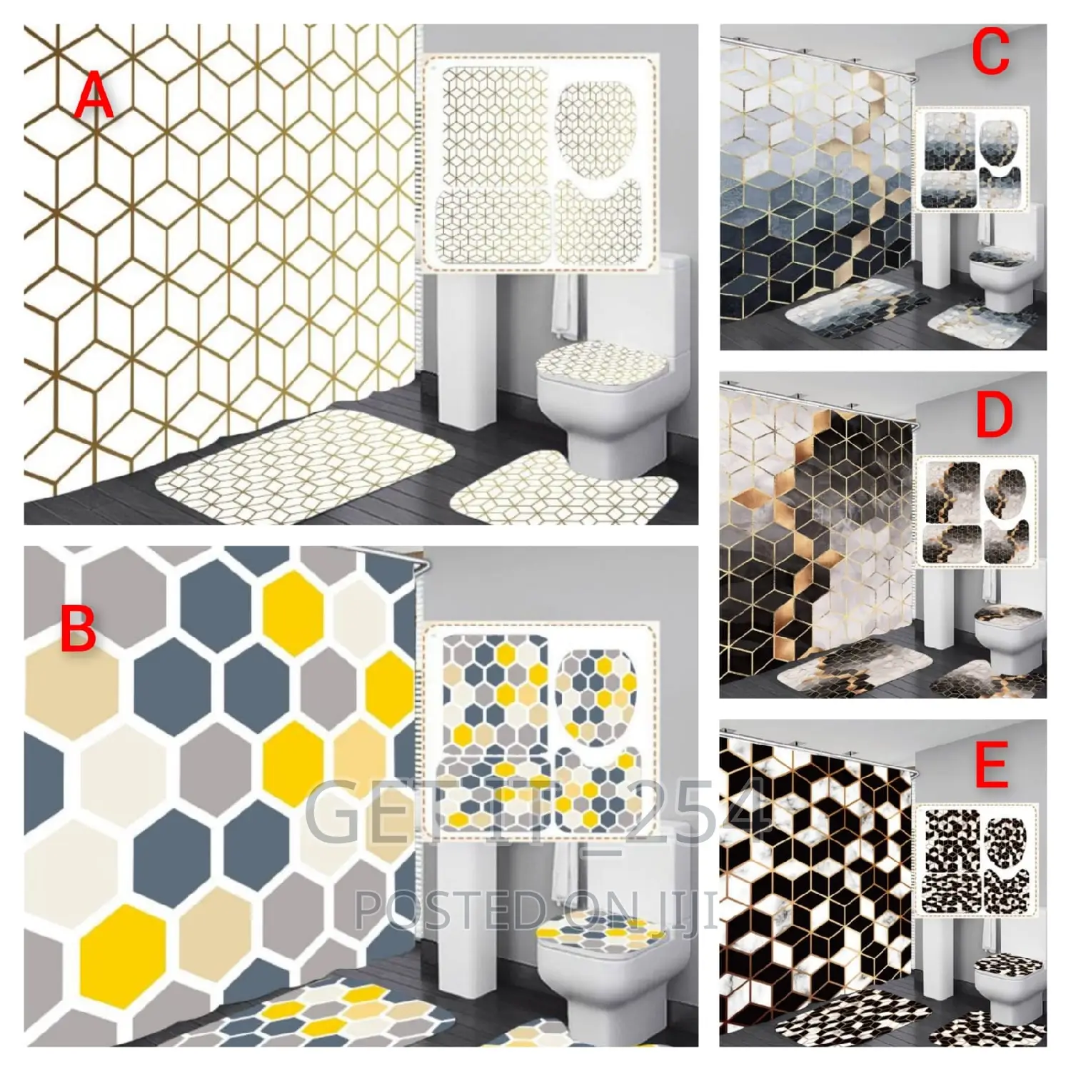 Four in One Shower Curtain 
Shower Curtain Size of 180*200