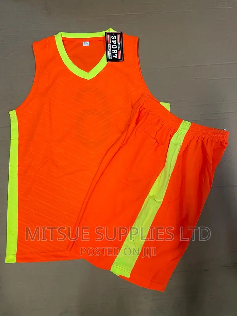 A Set of 12 Pairs Basketball Uniform for Team-Orange Green
