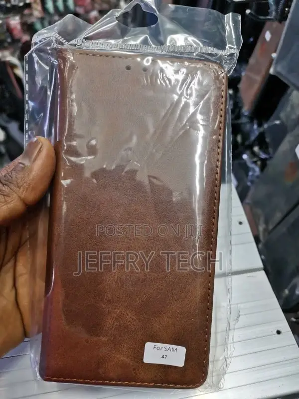 Samsung Galaxy A7 2018 Flip Case Leather Finish | Inside Tpu
