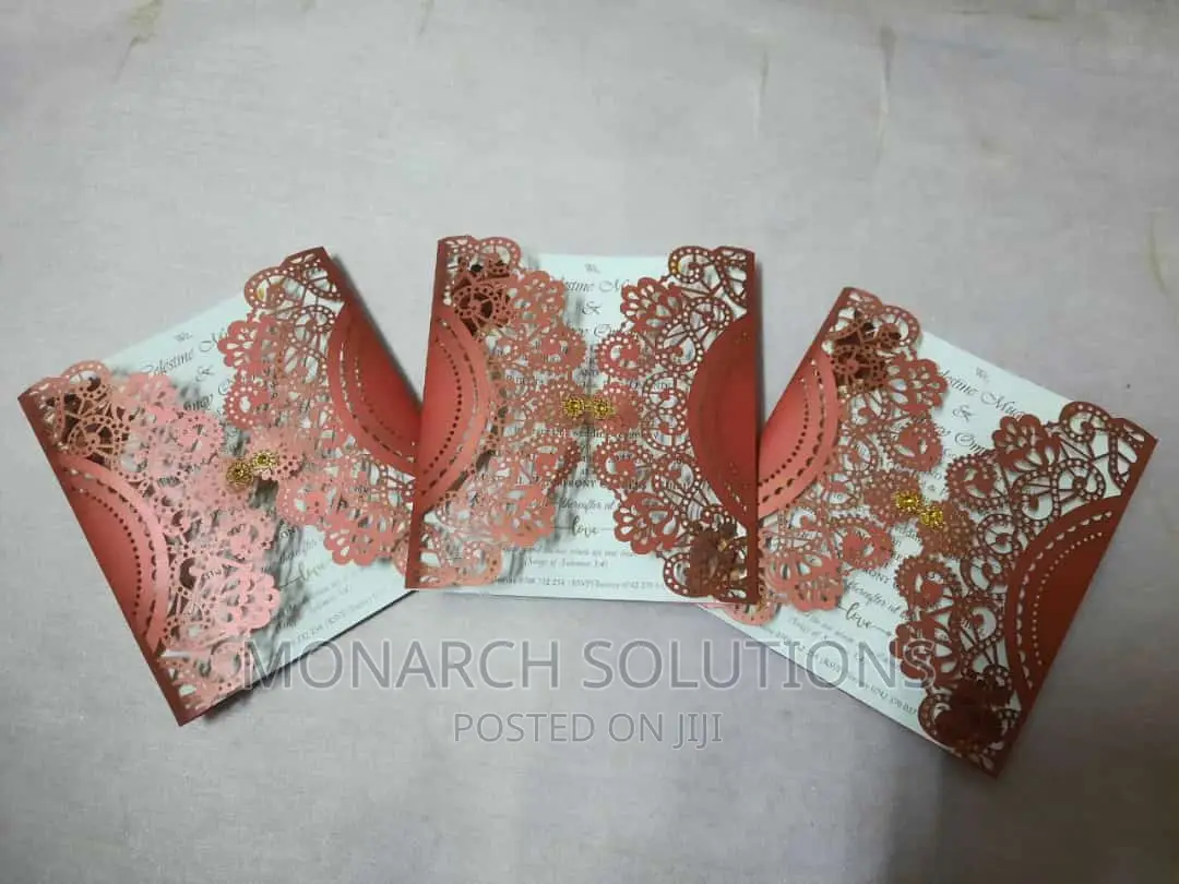 100 PCS Laser Wedding Cards