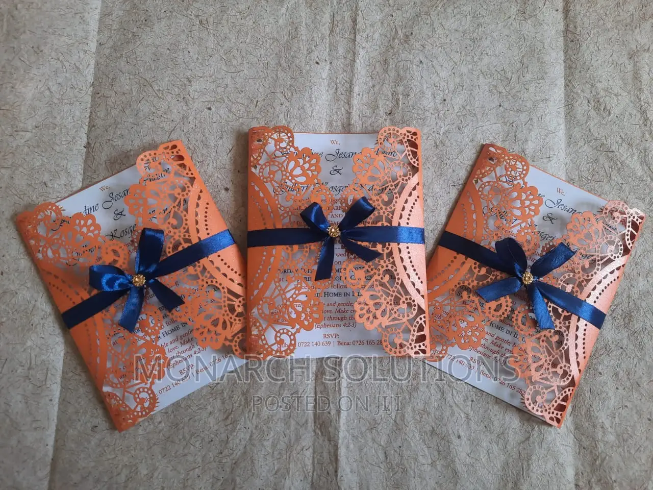 100 PCS Laser Wedding Cards