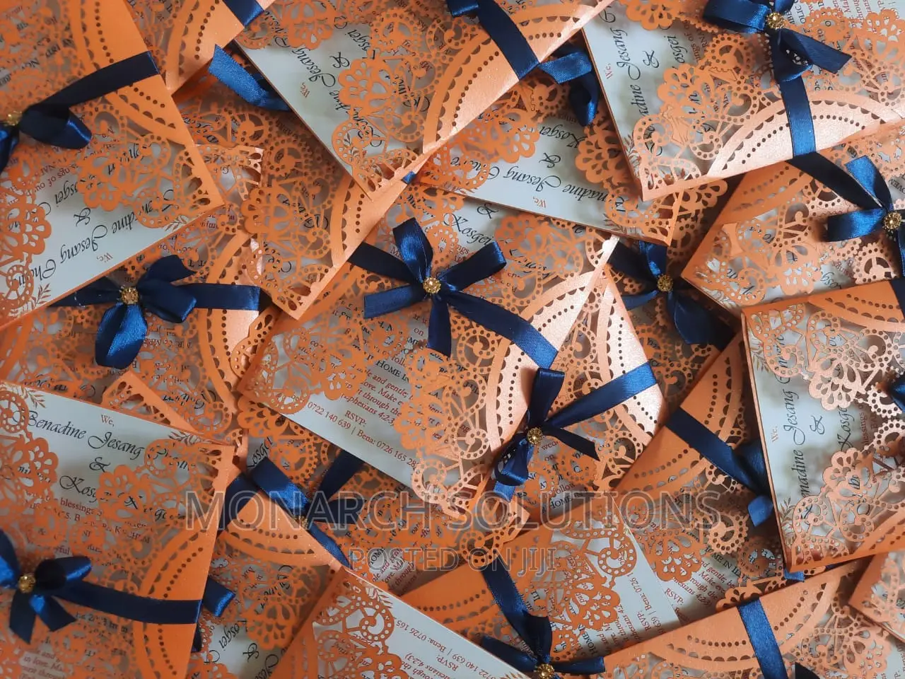 100 PCS Laser Wedding Cards