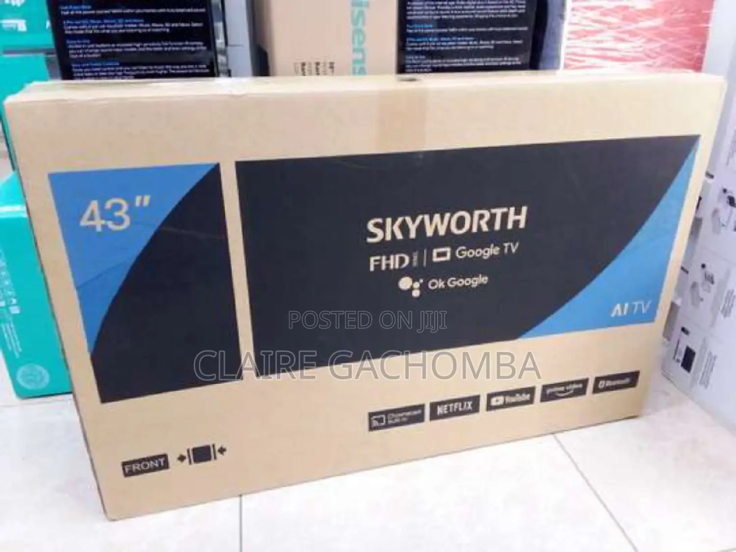 Skyworth 43E3A, 43" Full HD Frameless Smart Android TV