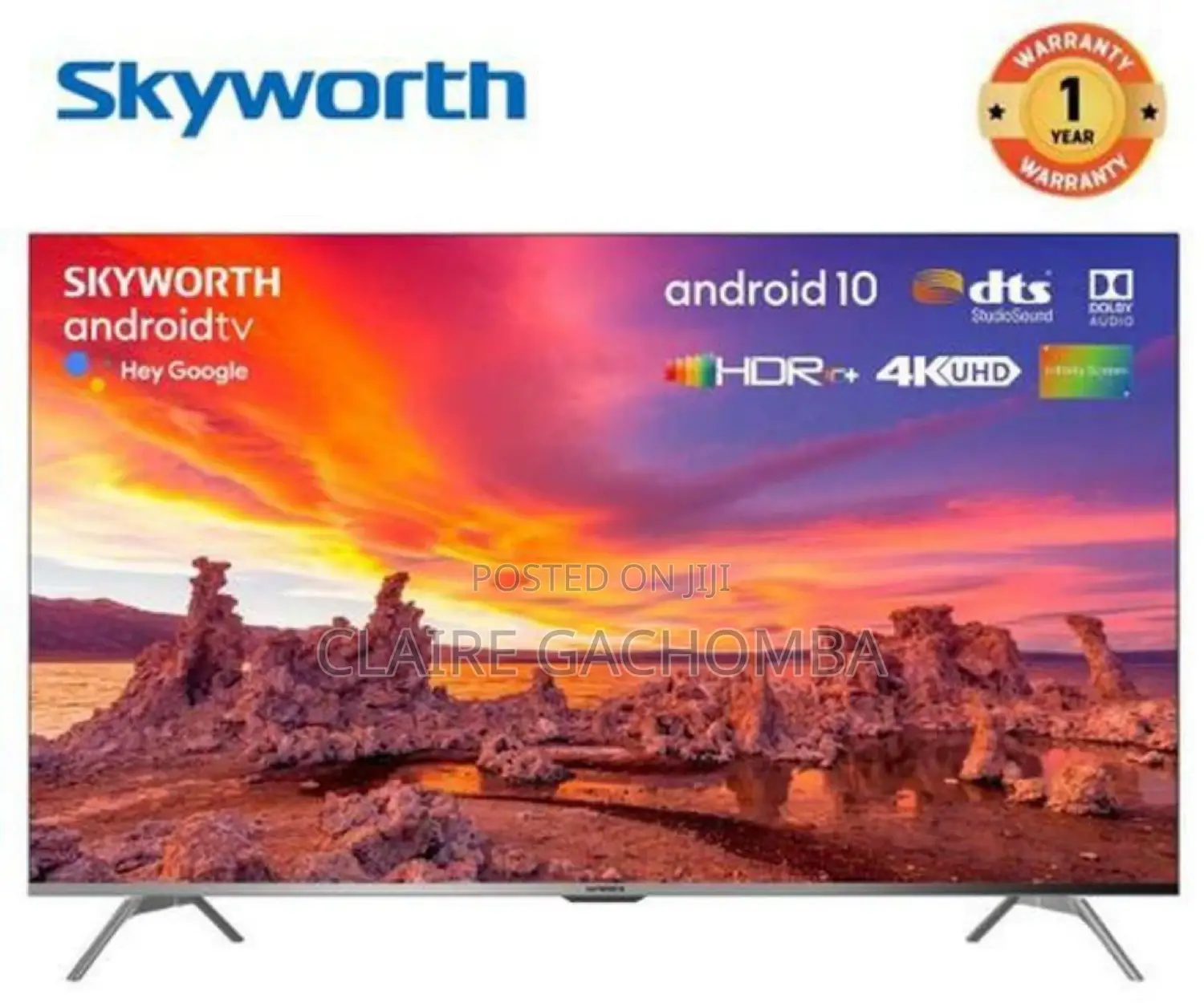 Skyworth 50G3A, 50′′ UHD Frameless Smart Android TV –