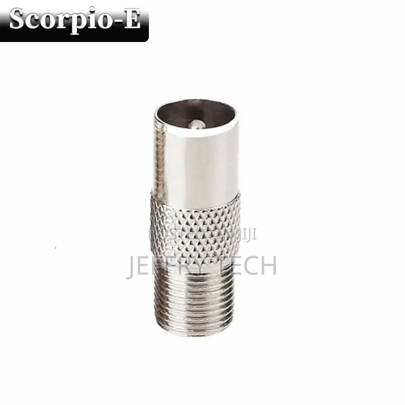 TV Male To F Type Female RF Adapter Screw Socket Connectors