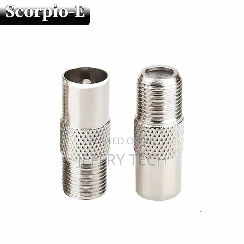 TV Male To F Type Female RF Adapter Screw Socket Connectors