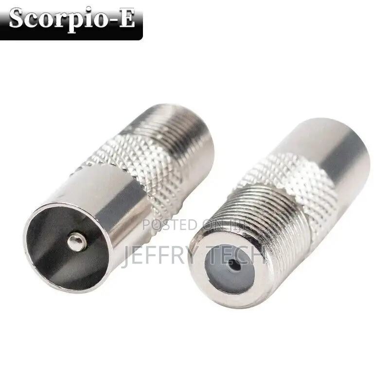 TV Male To F Type Female RF Adapter Screw Socket Connectors