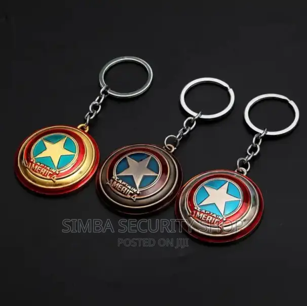 Captain America Shield Keychain Key Holder Metallic Marvel