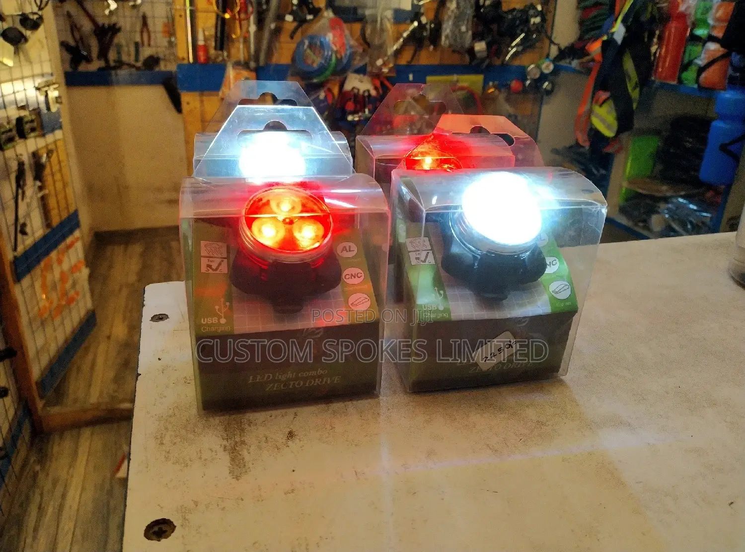 Front and Rear Pair of Rechargeable Lights