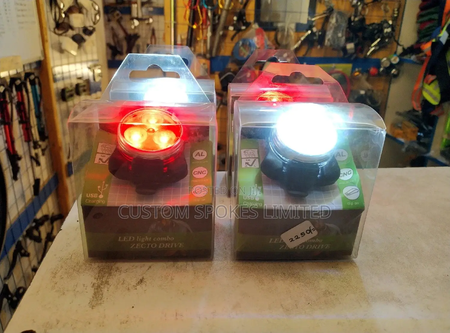 Front and Rear Pair of Rechargeable Lights