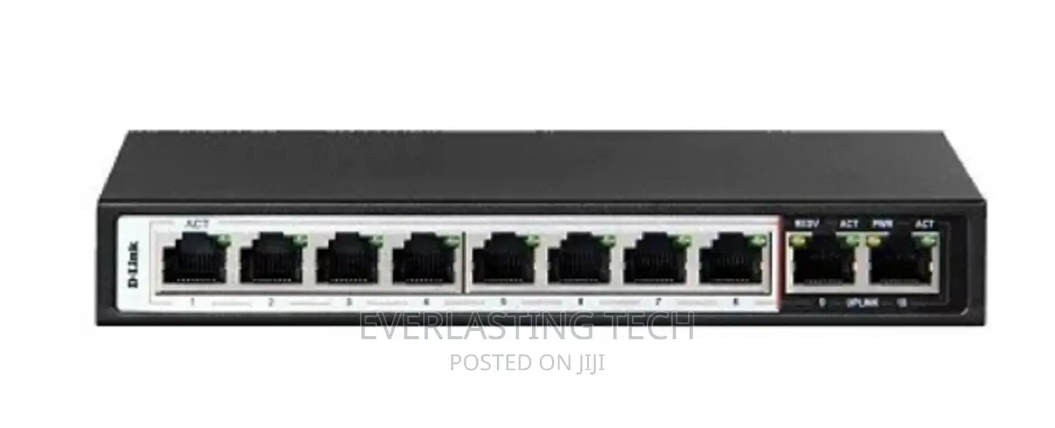 D-Link 8ge Poe+ 2ge Uplink 250m Poe Switch DGS-F1010p