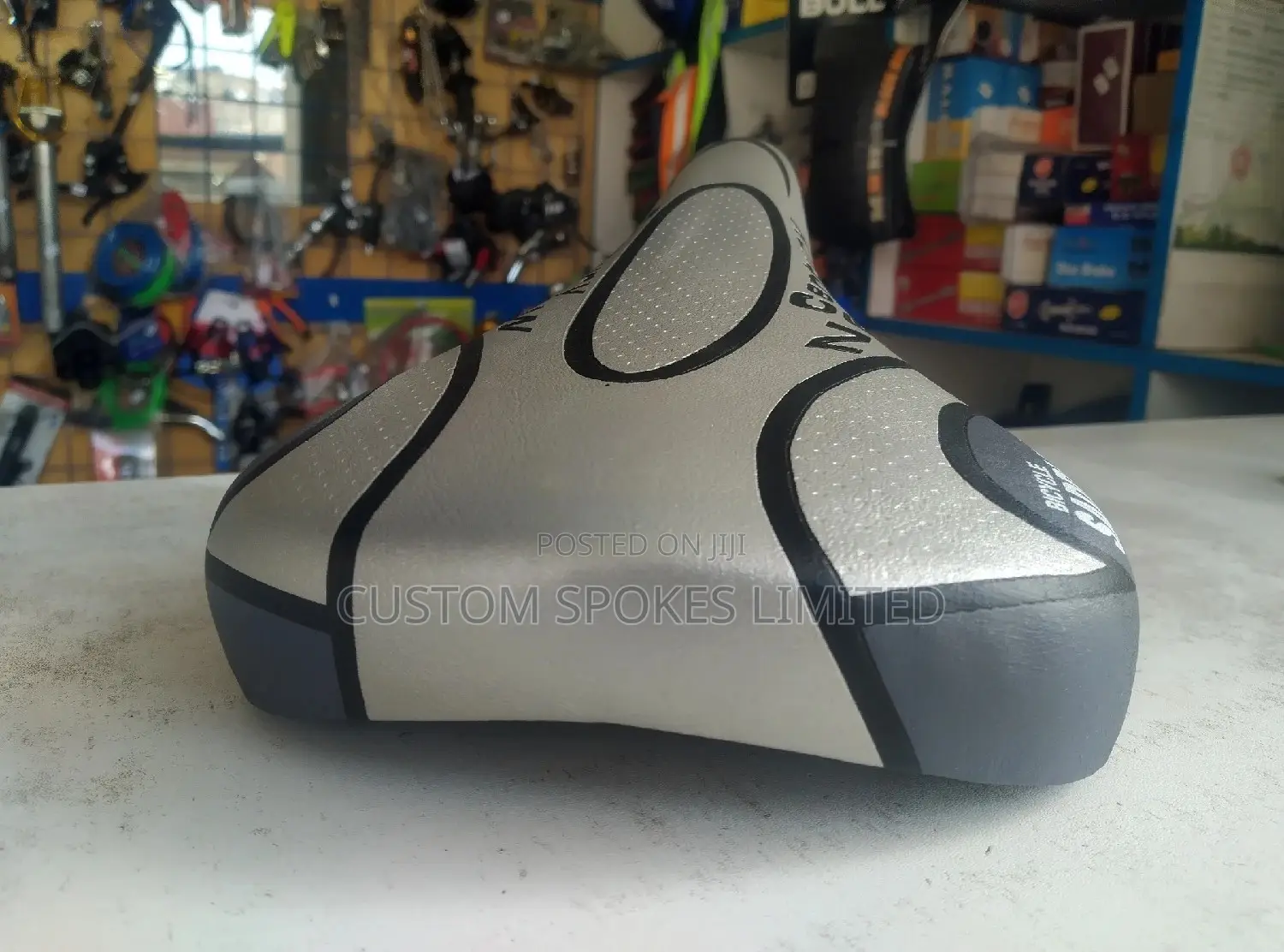 Silver Padded Bike Seat