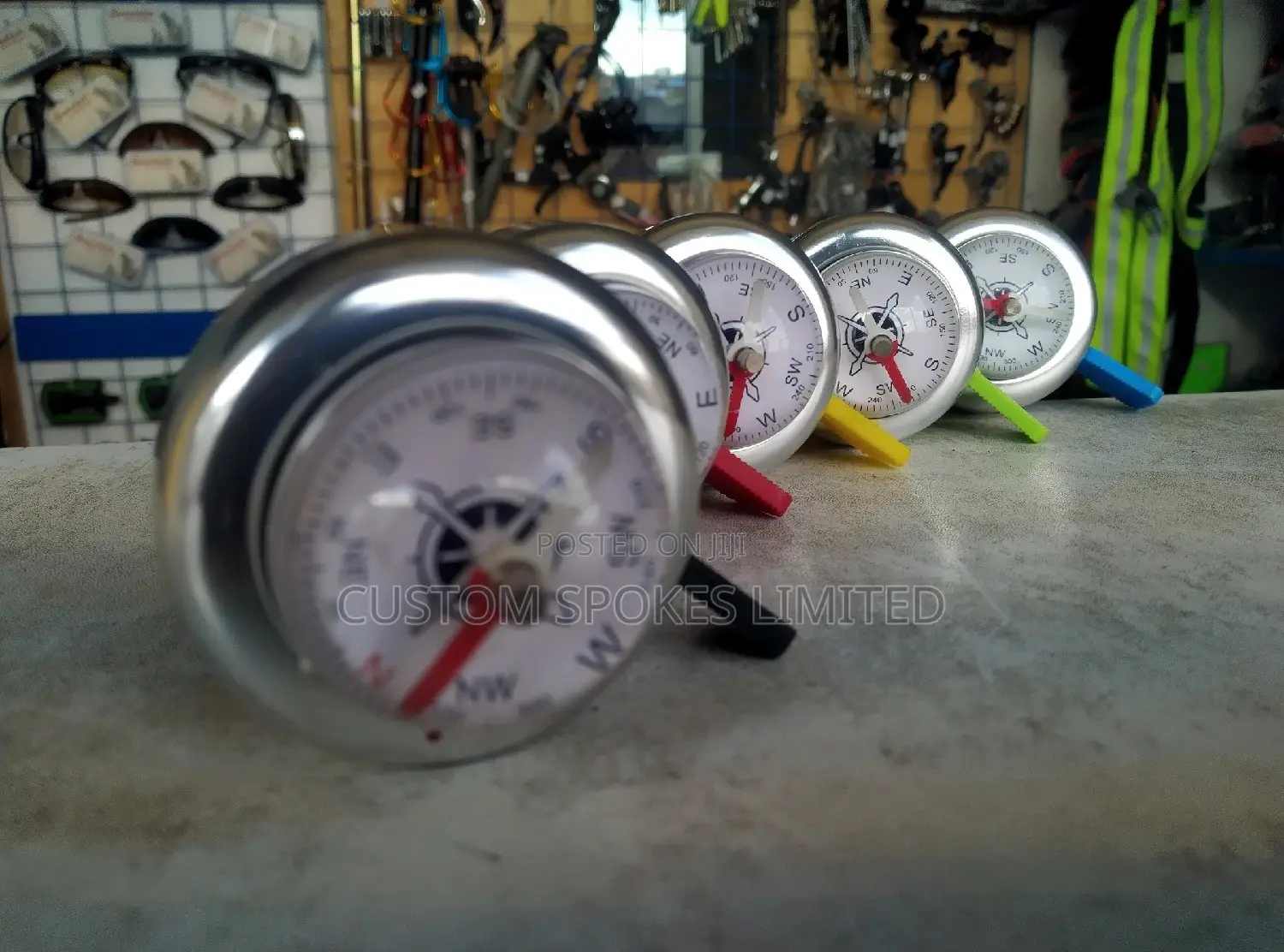 Colored Compass Bicycle Bells