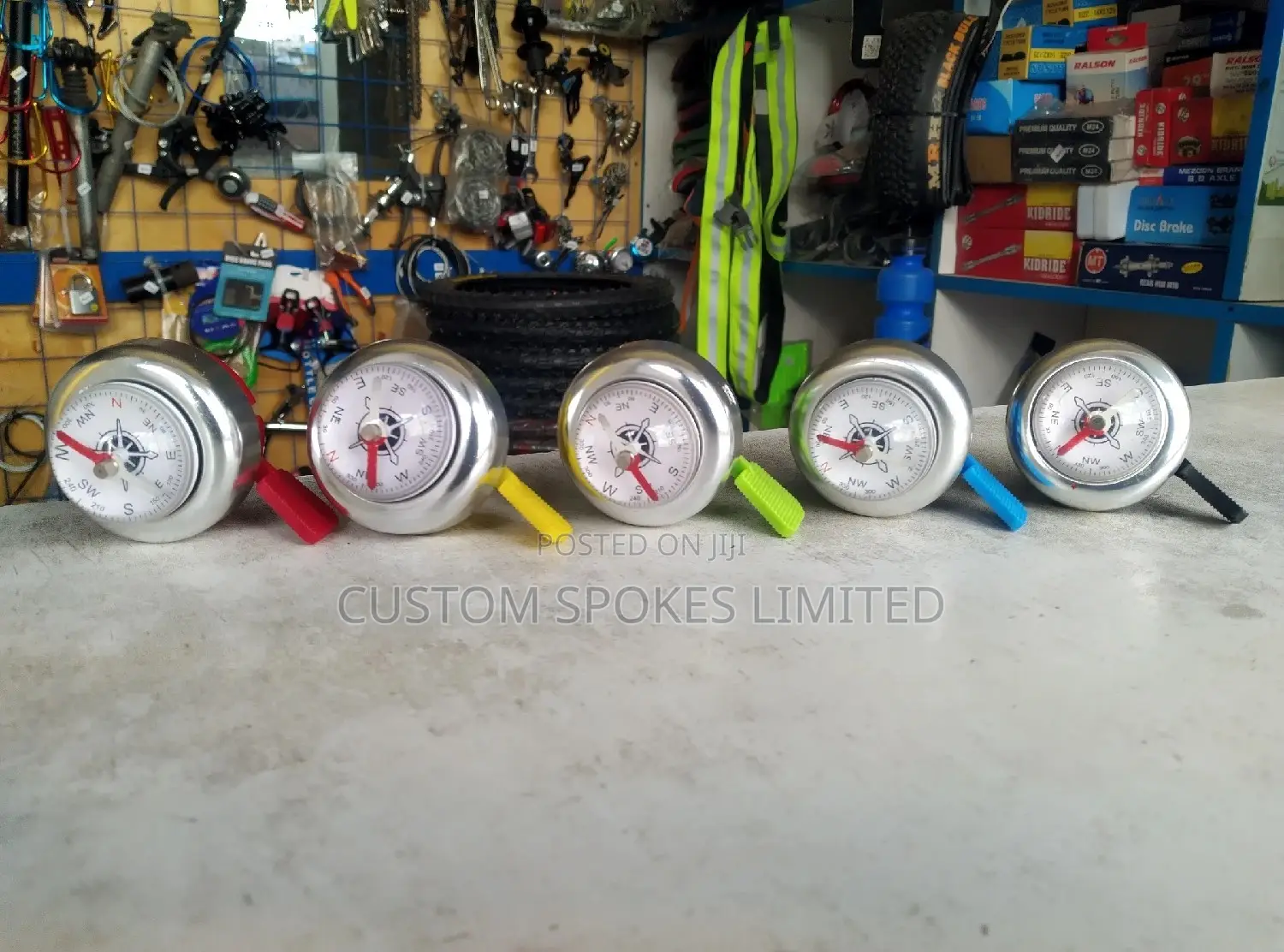 Colored Compass Bicycle Bells