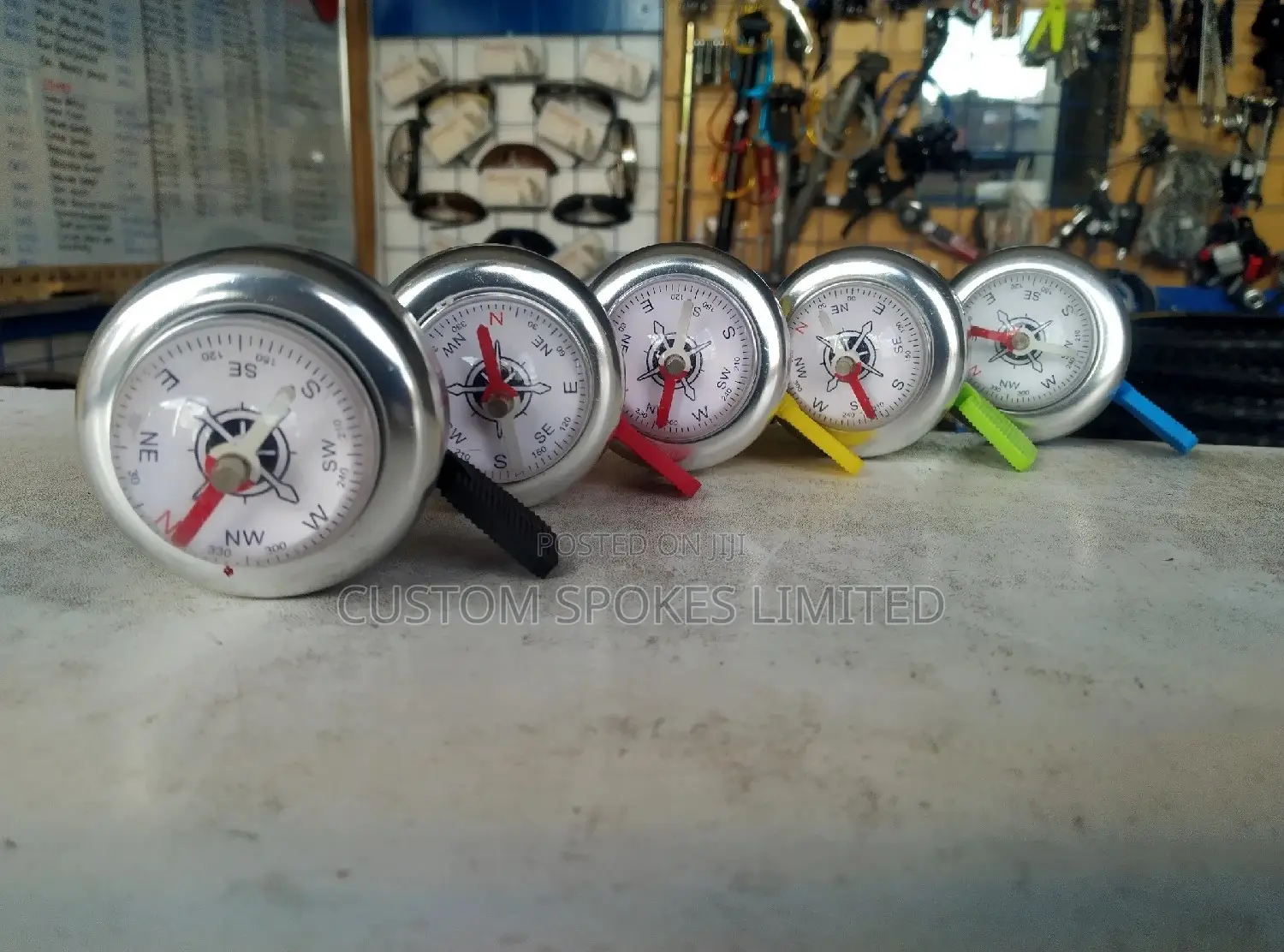Colored Compass Bicycle Bells