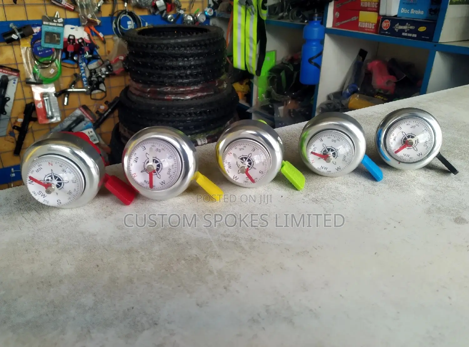 Colored Compass Bicycle Bells