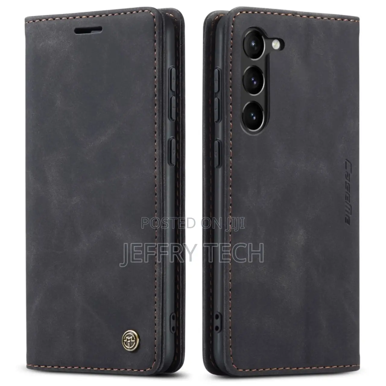 Samsung Galaxy S23 5G Caseme Flip Leather Phone Case - Black
