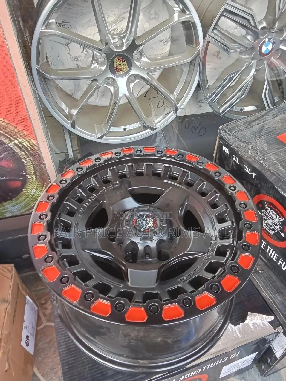 Rims Size 17/6/139 With Red Line.