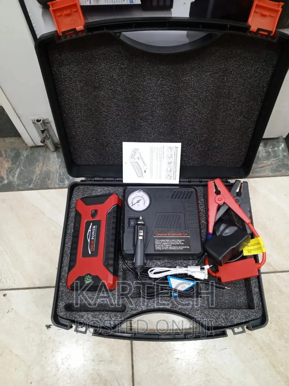 Portable Car Jump Starter Kit