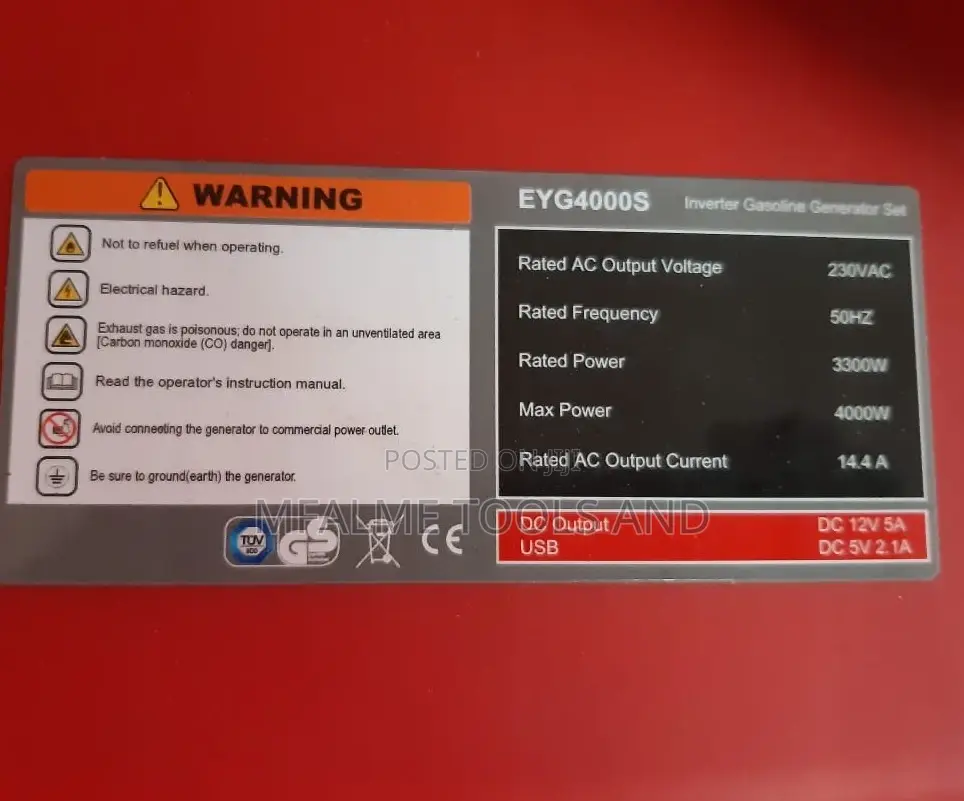 Invertor Generator 3.3kva Pure Sine Wave Technology, Petrol