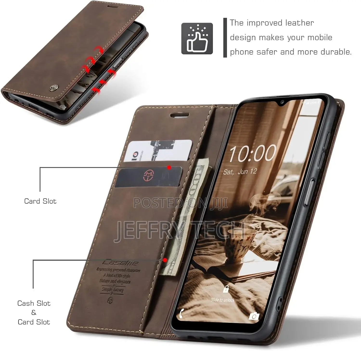 Samsung Galaxy A14 Case Wallet, With Card Holder, Kickstand