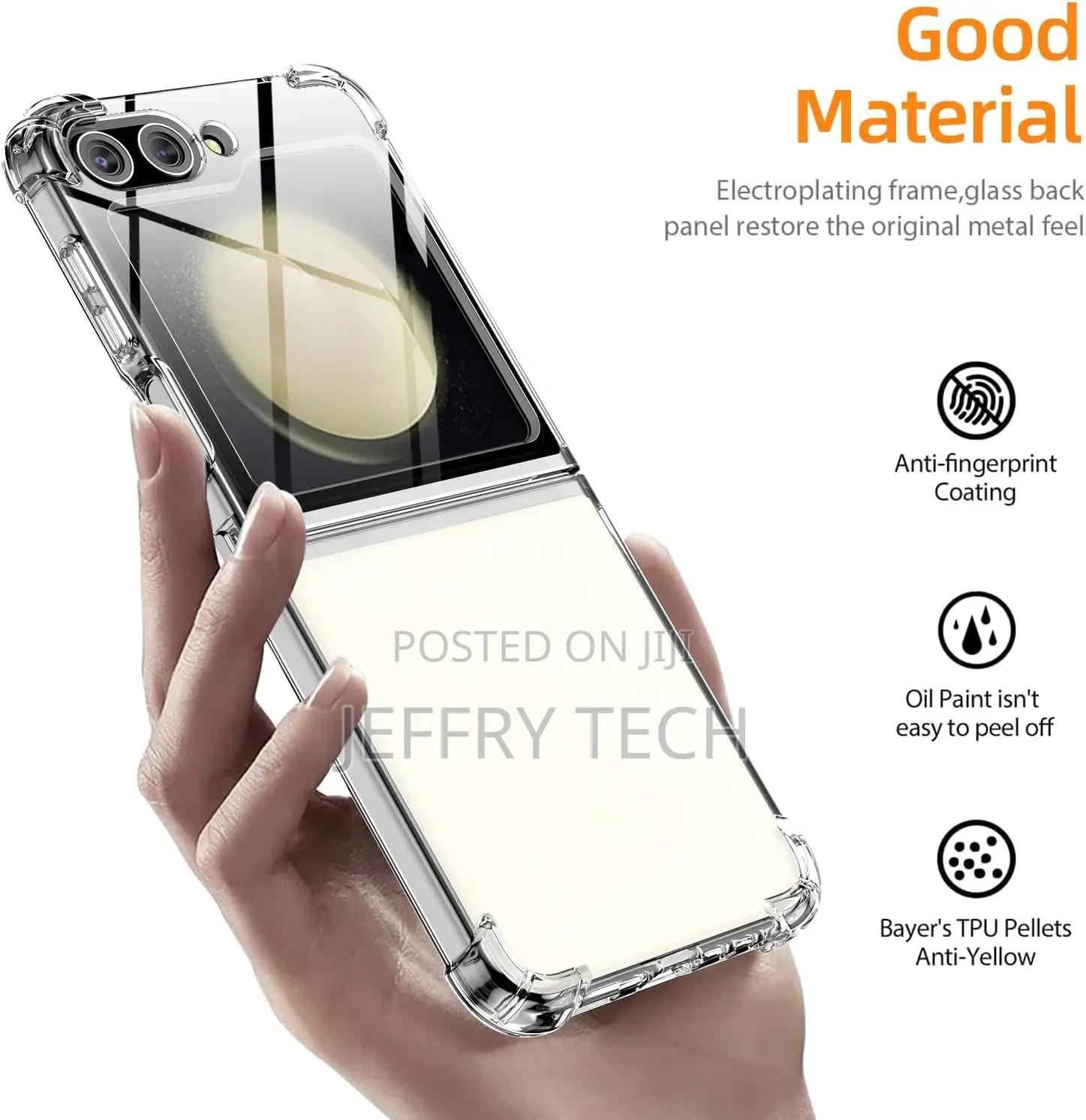 Crystal Clear for Samsung Galaxy Z Flip 5 Case Soft Shockpro
