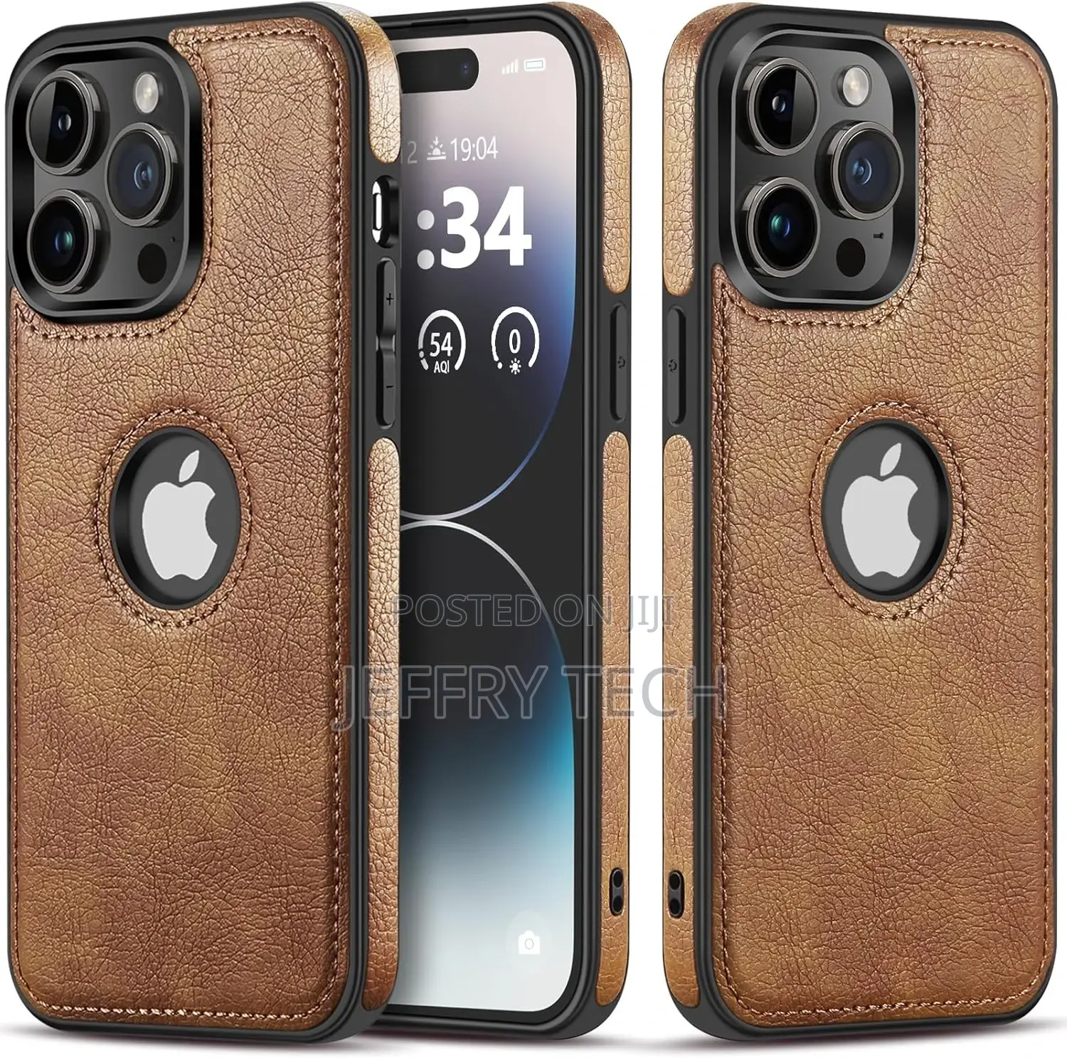For iPhone 15 Pro Max Case Vegan Leather Slim Luxury Elegant