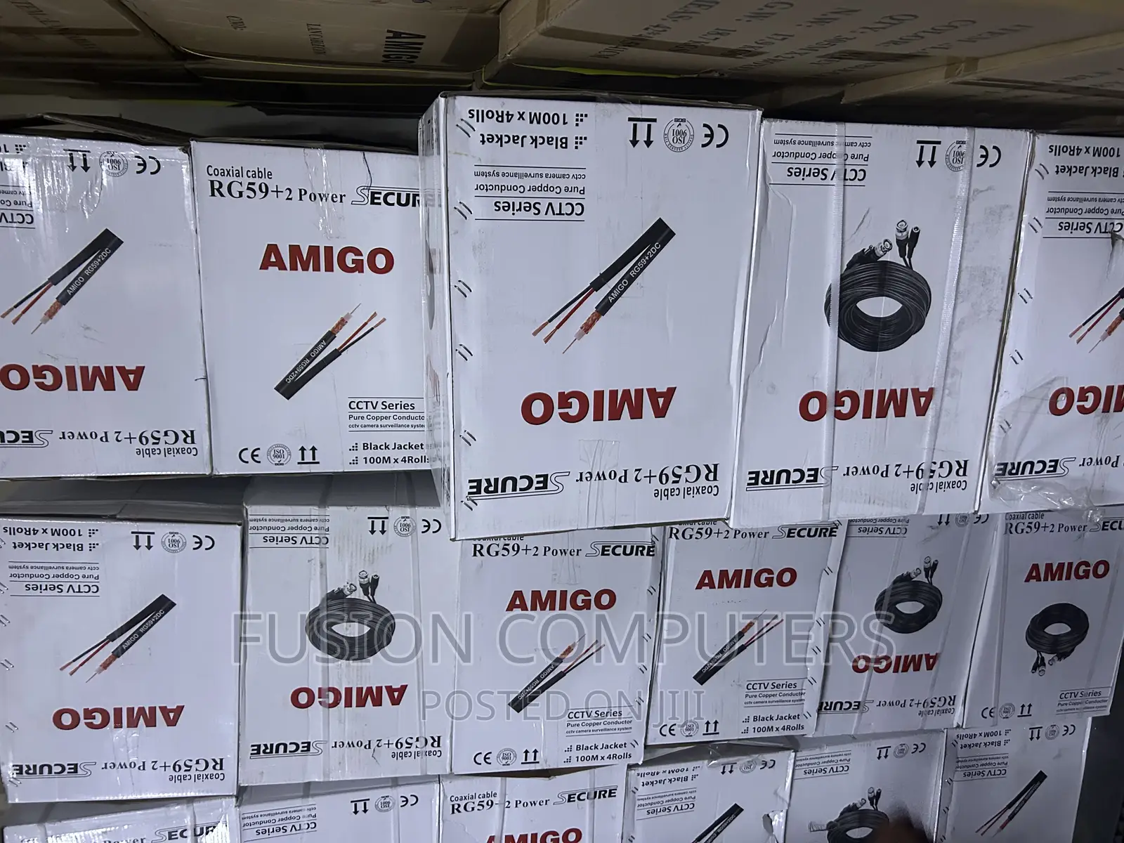 Rg59 CCTV Coaxial Cable 100M Rg 59+2dc CCS Cam Cable