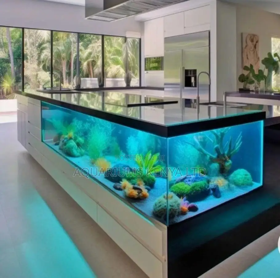Massive Kitchen Island Aquarium