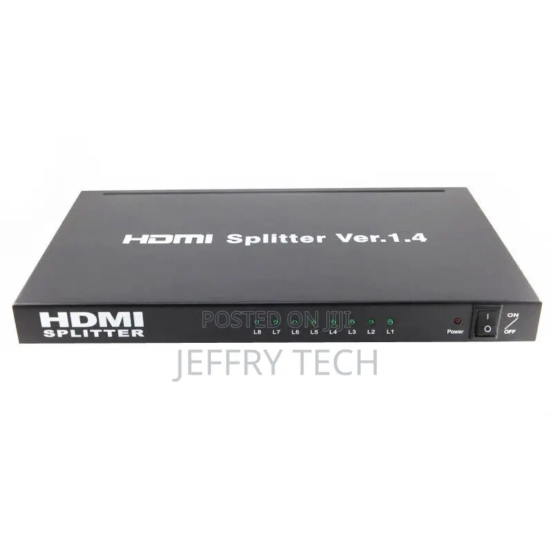 8 Port HDMI Y Splitter 1 in 8 Way Output Mirror Display Audi