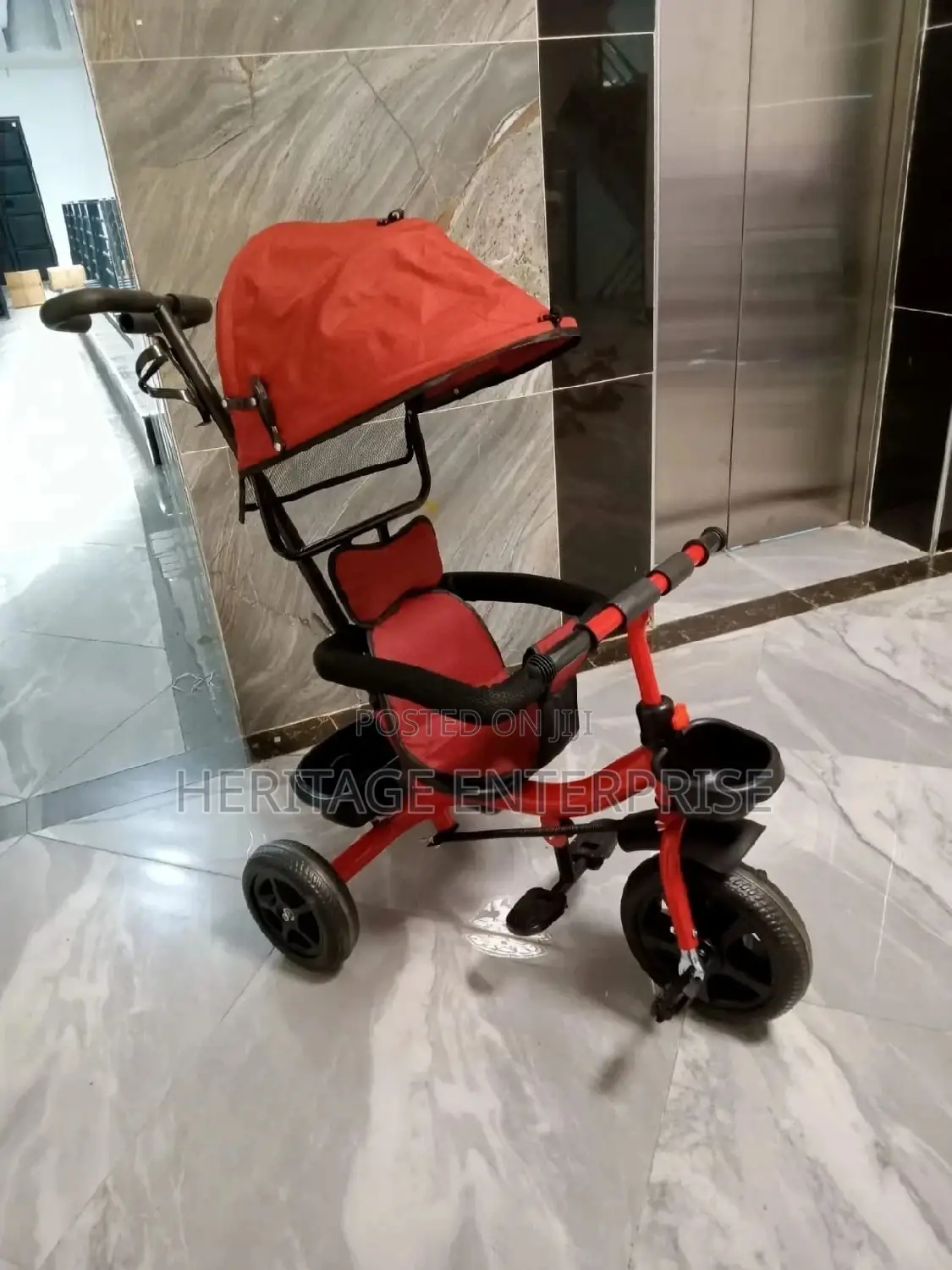 Tricycle With Canopy and Protective Deterchable Handle