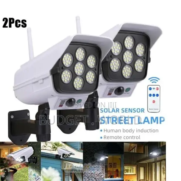 Dummy Cctv Solar Lights Outdoor Motion Sensor- 2 Pcs