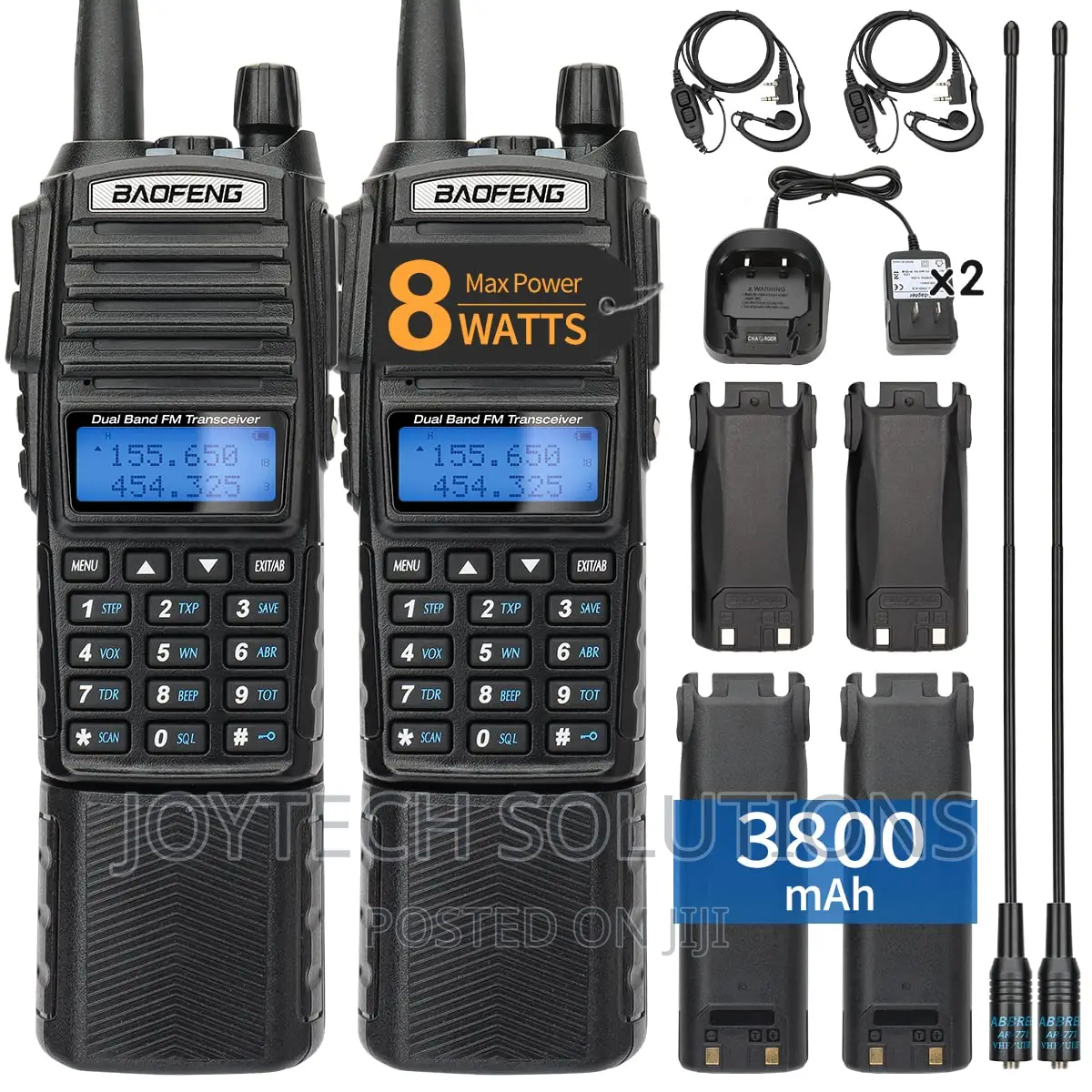 Dual Uv82+ Plus Radiocall. ( Pair )Waikie Taikie.